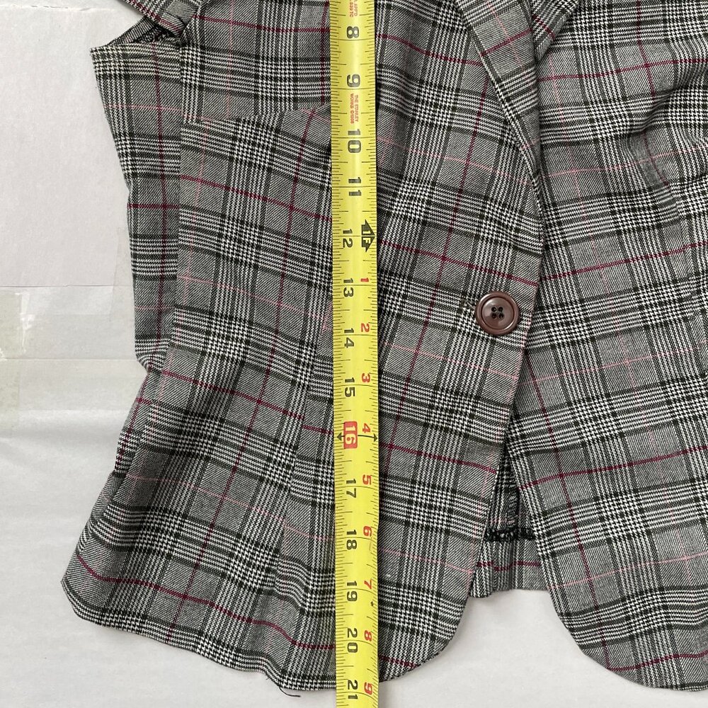 WET SEAL 90s Made in USA Plaid Blazer Pencil Skirt Suit Set L - Picture 10 of 13